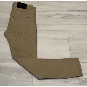 Copper Rivet Mens Jeans Size 34x30 Beige Distressed Slim Straight Leg